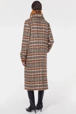 Aida Brushed Check Coat